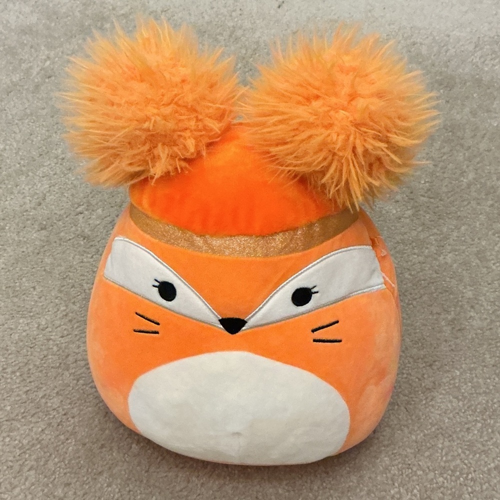NWOT Squishmallows Squishy-Doos Orange Mallora the Fox with Fluffy Ears 11”